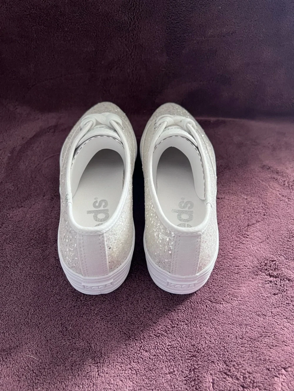 Keds Celebration Glitter Lace-Up Platform Sneakers - Picture 3 of 5